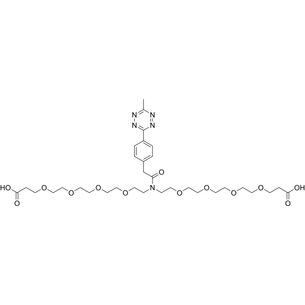 Methyltetrazine-amido-N-bis(PEG4-acid) 2639395-39-2
